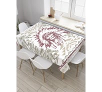 Прямоугольная скатерть JoyArty Портрет индейца из сатена tc_31659_120x145