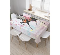 Прямоугольная скатерть JoyArty Привлекательная всадница из сатена tc_2931_120x145