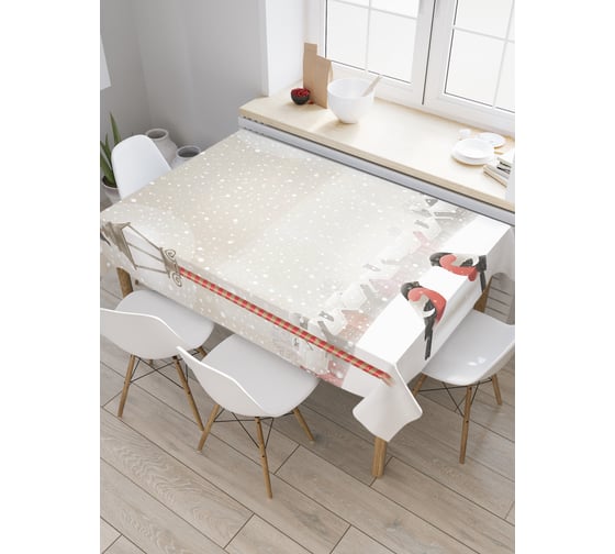 Прямоугольная скатерть JoyArty Птицы у фонарей из сатена tc_5472_120x145 1