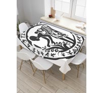 Прямоугольная скатерть JoyArty Сбор урожая в Африке из сатена tc_36764_120x145