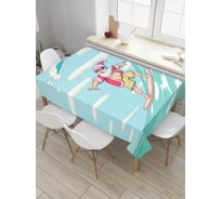 Прямоугольная скатерть JoyArty Дед Мороз на волне из сатена tc_4500_120x145