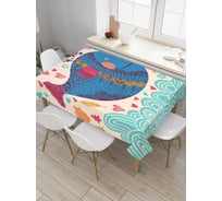 Прямоугольная скатерть JoyArty Пухлый кит из сатена tc_7239_120x145