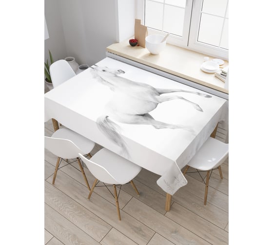 Прямоугольная скатерть JoyArty Скакун-альбинос из сатена tc_38181_120x145 1