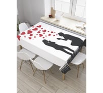 Прямоугольная скатерть JoyArty Сердечное предложение из сатена tc_34546_120x145