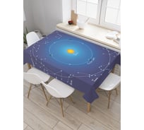 Прямоугольная скатерть JoyArty Солнце и зодиак из сатена tc_18673_120x145