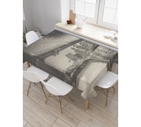 Прямоугольная скатерть JoyArty Сияние ночного моста из сатена tc_38163_120x145