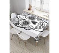 Прямоугольная скатерть JoyArty Сахарный череп из сатена tc_35935_120x145