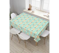 Прямоугольная скатерть JoyArty Ромашки любви из сатена tc_4477_120x145