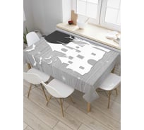 Прямоугольная скатерть JoyArty Рукодельный замок из сатена tc_6003_120x145