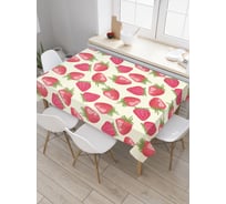 Прямоугольная скатерть JoyArty Сладкая клубника из сатена tc_47768_120x145