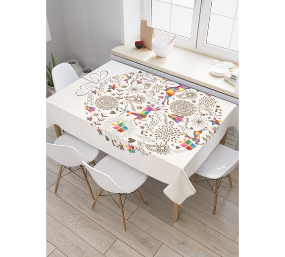 Прямоугольная скатерть JoyArty Игрушечный шар из сатена tc_21449_120x145 1