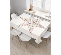 Прямоугольная скатерть JoyArty Игрушечная звезда из сатена tc_21450_120x145
