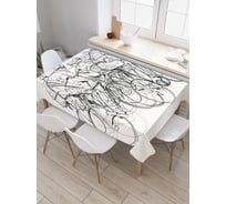 Прямоугольная скатерть JoyArty Заезд велосипедистов из сатена tc_30294_120x145