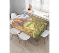 Прямоугольная скатерть JoyArty Путешествие через каньон из сатена tc_22020_120x145