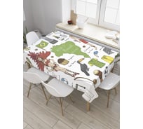 Прямоугольная скатерть JoyArty Добро пожаловать в Бразилию из сатена tc_31600_120x145