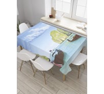 Прямоугольная скатерть JoyArty Влюбленные лодки из сатена tc_31398_120x145