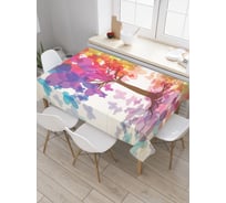 Прямоугольная скатерть JoyArty Сезон бабочек из сатена tc_3399_120x145