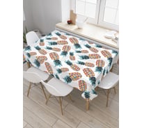 Прямоугольная скатерть JoyArty Домашние ананасы из сатена tc_28150_120x145