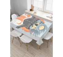 Прямоугольная скатерть JoyArty Смерть викинга из сатена tc_22362_120x145