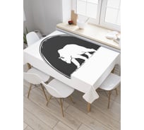 Прямоугольная скатерть JoyArty Мишка косолапый из сатена tc_29295_120x145