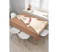 Прямоугольная скатерть JoyArty Еловое окно из сатена tc_5829_120x145