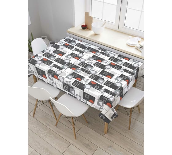 Прямоугольная скатерть JoyArty Геометрический узор из сатена tc_3280_120x145 1
