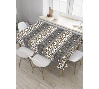 Прямоугольная скатерть JoyArty Гепардовые пятна из сатена tc_34777_120x145