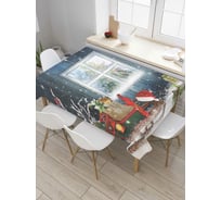 Прямоугольная скатерть JoyArty Сани с подарками из сатена tc_78667_120x145