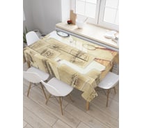 Прямоугольная скатерть JoyArty Заметки путешественника из сатена tc_3546_120x145