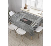 Прямоугольная скатерть JoyArty Старый амбар из сатена tc_9987_120x145