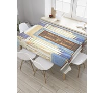 Прямоугольная скатерть JoyArty Египетский храм из сатена tc_9327_120x145