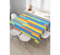 Прямоугольная скатерть JoyArty Полосатое художество из сатена tc_26425_120x145