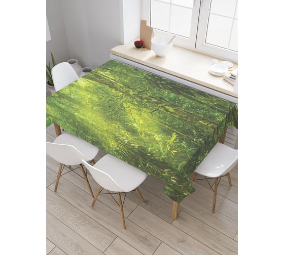 Прямоугольная скатерть JoyArty Сияние тропиков из сатена tc_38862_120x145 1