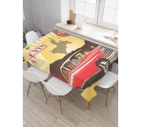 Прямоугольная скатерть JoyArty Добро пожаловать в Техас из сатена tc_20827_120x145