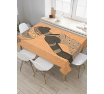 Прямоугольная скатерть JoyArty Жительница Африки из сатена tc_36745_120x145