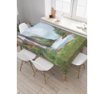 Прямоугольная скатерть JoyArty Водопад с тайнами из сатена tc_21799_120x145