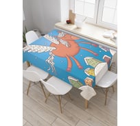 Прямоугольная скатерть JoyArty Полет лошади из сатена tc_30067_120x145