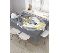 Прямоугольная скатерть JoyArty Драгоценный волк из сатена tc_8882_120x145