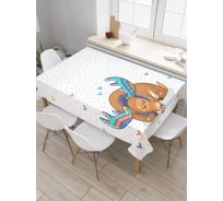 Прямоугольная скатерть JoyArty Спящий лось из сатена tc_22294_120x145