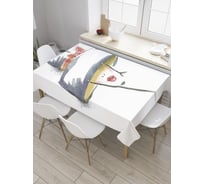 Прямоугольная скатерть JoyArty Дама в шляпе из сатена tc_28437_120x145