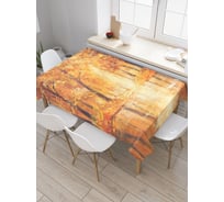 Прямоугольная скатерть JoyArty Живая река в лесу из сатена tc_15106_120x145