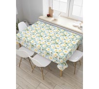 Прямоугольная скатерть JoyArty Ромашковое поле из сатена tc_75130_120x145