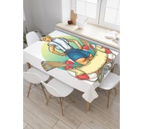 Прямоугольная скатерть JoyArty Соблазнительная морячка из сатена tc_19091_120x145
