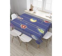 Прямоугольная скатерть JoyArty Елочные игрушки из сатена tc_31162_120x145