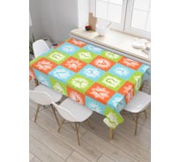 Прямоугольная скатерть JoyArty Йога из сатена tc_37556_120x145