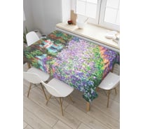 Прямоугольная скатерть JoyArty Сад художника из сатена tc_6054_120x145