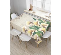 Прямоугольная скатерть JoyArty Сила цветов из сатена tc_7572_120x145
