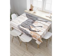 Прямоугольная скатерть JoyArty Силуэт лошади из сатена tc_5212_120x145