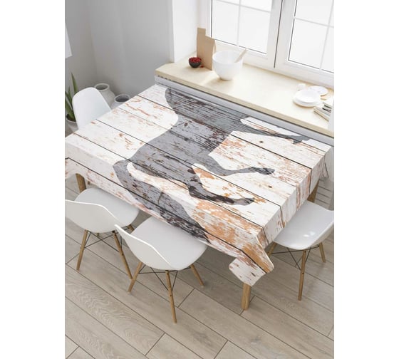 Прямоугольная скатерть JoyArty Силуэт лошади из сатена tc_5212_120x145 1