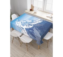 Прямоугольная скатерть JoyArty Снег с вершины горы из сатена tc_20403_120x145